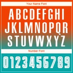 Maillot de football personnalisé à manches longues, imprimé par sublimation, orange, blanc et turquoise Maillot de football personnalisé à manches longues, imprimé par sublimation, orange, blanc et turquoise