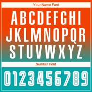 Maillot de football personnalisé à manches longues, imprimé par sublimation, orange, blanc et turquoise Maillot de football personnalisé à manches longues, imprimé par sublimation, orange, blanc et turquoise