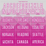 Maillot de football personnalisé rose foncé et blanc par sublimation Maillot de football personnalisé rose foncé et blanc par sublimation