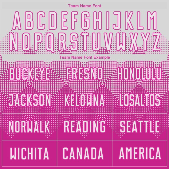 Maillot de football personnalisé rose foncé et blanc par sublimation Maillot de football personnalisé rose foncé et blanc par sublimation