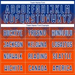 Maillot de football personnalisé orange royal-blanc par sublimation Maillot de football personnalisé orange royal-blanc par sublimation