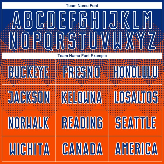 Maillot de football personnalisé orange royal-blanc par sublimation Maillot de football personnalisé orange royal-blanc par sublimation