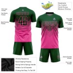 Maillot de football personnalisé rose vert sublimé Maillot de football personnalisé rose vert sublimé