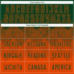 Maillot de football personnalisé orange vert sublimé Maillot de football personnalisé orange vert sublimé