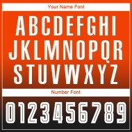 Maillot de football personnalisé à manches longues, orange, blanc et noir, imprimé par sublimation Maillot de football personnalisé à manches longues, orange, blanc et noir, imprimé par sublimation