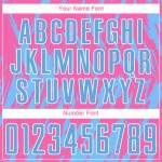 Maillot de football personnalisé rose bleu clair et blanc par sublimation Maillot de football personnalisé rose bleu clair et blanc par sublimation