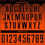 Maillot de football personnalisé orange noir par sublimation Maillot de football personnalisé orange noir par sublimation