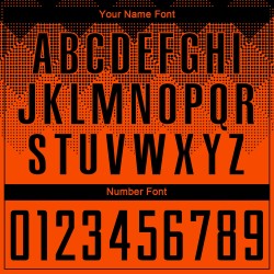 Maillot de football personnalisé orange noir par sublimation Maillot de football personnalisé orange noir par sublimation