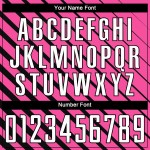 Maillot de football personnalisé rose, blanc et noir, sublimé Maillot de football personnalisé rose, blanc et noir, sublimé