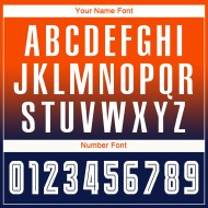 Maillot de football personnalisé à manches longues, orange, blanc et bleu marine, imprimé par sublimation Maillot de football personnalisé à manches longues, orange, blanc et bleu marine, imprimé par sublimation