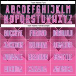 Maillot de football personnalisé à sublimation, dégradé rose, noir et bleu clair, forme carrée Maillot de football personnalisé à sublimation, dégradé rose, noir et bleu clair, forme carrée