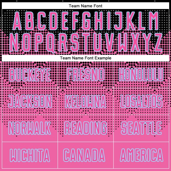 Maillot de football personnalisé à sublimation, dégradé rose, noir et bleu clair, forme carrée Maillot de football personnalisé à sublimation, dégradé rose, noir et bleu clair, forme carrée