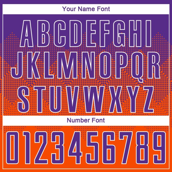 Maillot de football personnalisé orange violet-blanc par sublimation Maillot de football personnalisé orange violet-blanc par sublimation