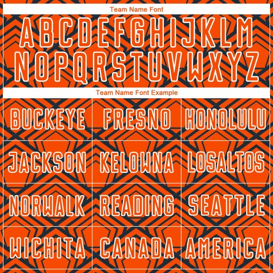 Maillot de football personnalisé à motif géométrique orange, bleu marine et blanc, sublimé Maillot de football personnalisé à motif géométrique orange, bleu marine et blanc, sublimé