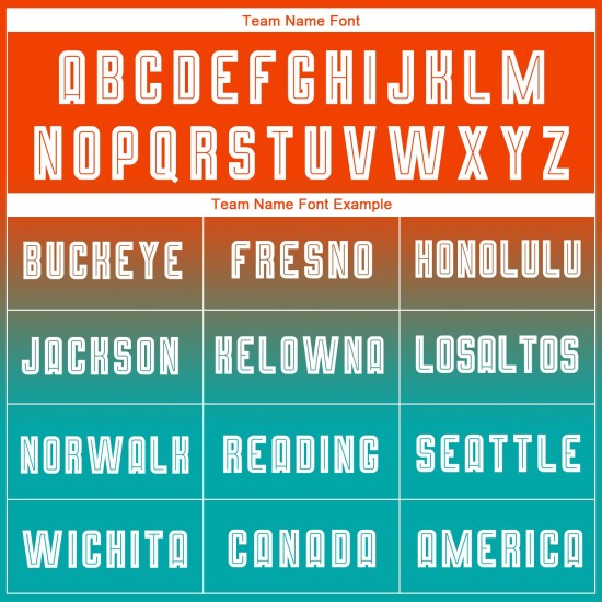 Maillot de football personnalisé à manches longues, imprimé par sublimation, orange, blanc et turquoise Maillot de football personnalisé à manches longues, imprimé par sublimation, orange, blanc et turquoise