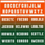 Maillot de football personnalisé à manches longues, orange, blanc et vert, par sublimation, à la mode Maillot de football personnalisé à manches longues, orange, blanc et vert, par sublimation, à la mode