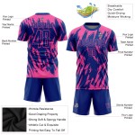 Maillot de football personnalisé rose royal par sublimation Maillot de football personnalisé rose royal par sublimation