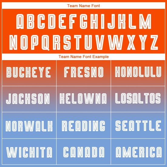 Maillot de football personnalisé à manches longues, orange, blanc et bleu clair, imprimé par sublimation Maillot de football personnalisé à manches longues, orange, blanc et bleu clair, imprimé par sublimation