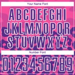 Maillot de football personnalisé à imprimé animal rose, violet et blanc, sublimé Maillot de football personnalisé à imprimé animal rose, violet et blanc, sublimé