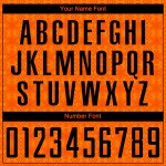 Maillot de football personnalisé à sublimation avec formes géométriques orange Black-Bay Maillot de football personnalisé à sublimation avec formes géométriques orange Black-Bay