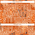 Maillot de football personnalisé à motif africain orange et noir d'Orange Bay, sublimé Maillot de football personnalisé à motif africain orange et noir d'Orange Bay, sublimé