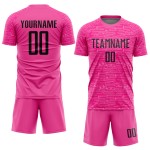Maillot de football personnalisé rose et noir par sublimation Maillot de football personnalisé rose et noir par sublimation