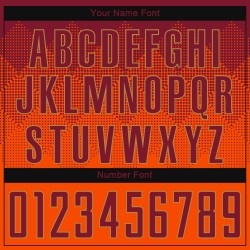 Maillot de football personnalisé par sublimation orange cramoisi-vieil or Maillot de football personnalisé par sublimation orange cramoisi-vieil or