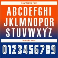 Maillot de football personnalisé à manches longues, orange, blanc et bleu royal, par sublimation Maillot de football personnalisé à manches longues, orange, blanc et bleu royal, par sublimation