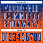 Maillot de football personnalisé orange royal-blanc par sublimation Maillot de football personnalisé orange royal-blanc par sublimation