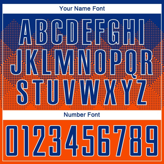 Maillot de football personnalisé orange royal-blanc par sublimation Maillot de football personnalisé orange royal-blanc par sublimation