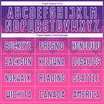 Maillot de football personnalisé rose violet-blanc par sublimation Maillot de football personnalisé rose violet-blanc par sublimation