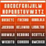 Maillot de football personnalisé à manches longues, orange, blanc et noir, imprimé par sublimation Maillot de football personnalisé à manches longues, orange, blanc et noir, imprimé par sublimation